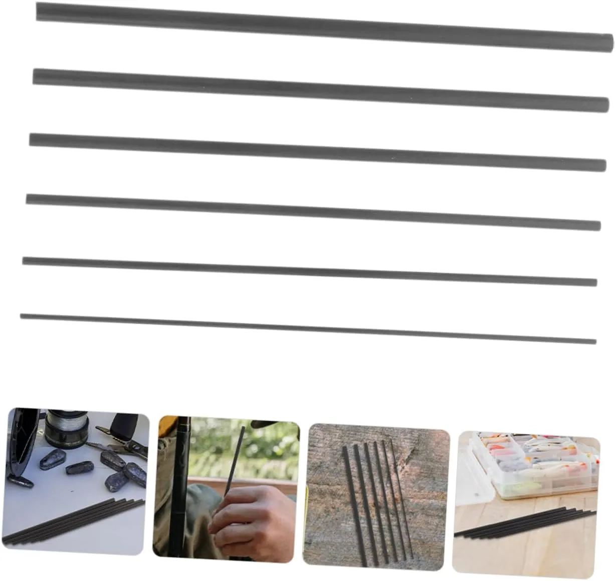 BESPORTBLE Lure Rod Carbon Rod Fishing Lure Rod Re Fishing Rod Parts Fishing Pole Tip Re Kit Carbon Fiber Fishing