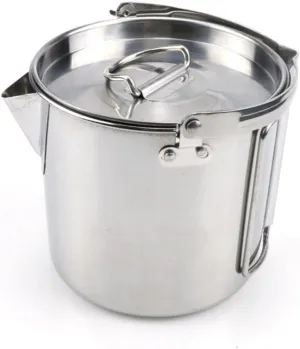 BESPORTBLE Stainless Steel Boil Water Pot 1.2l Portable Tea Kettle for Camping Picnic and Hiking
