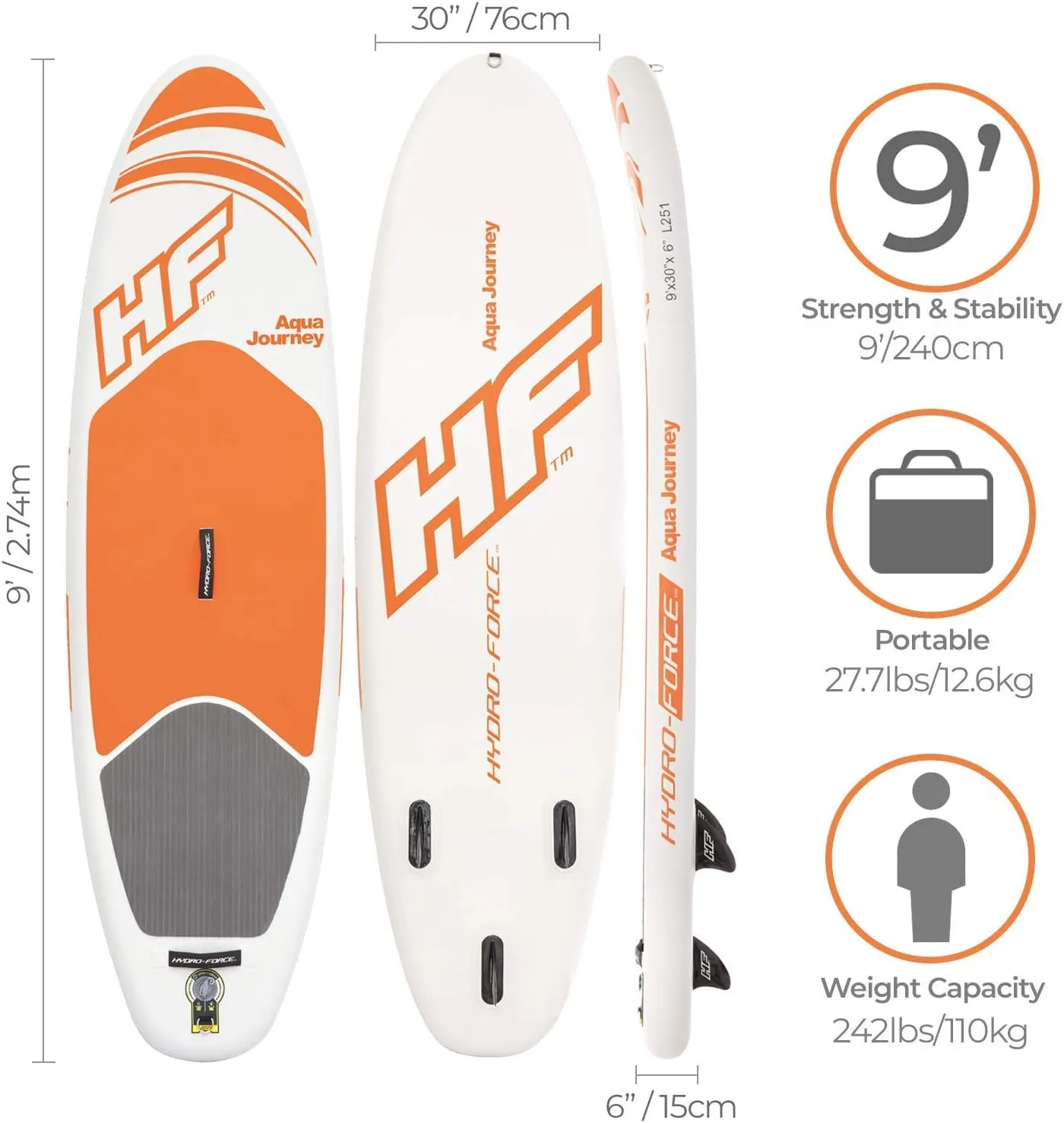 Bestway Hydro-Force Inflatable Stand Up Paddle Board
