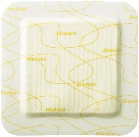 Biatain Silicone Foam Dressing 3 x 3, Pad Size 1.38 x 1.38 (Box of 10 Each) by Coloplast