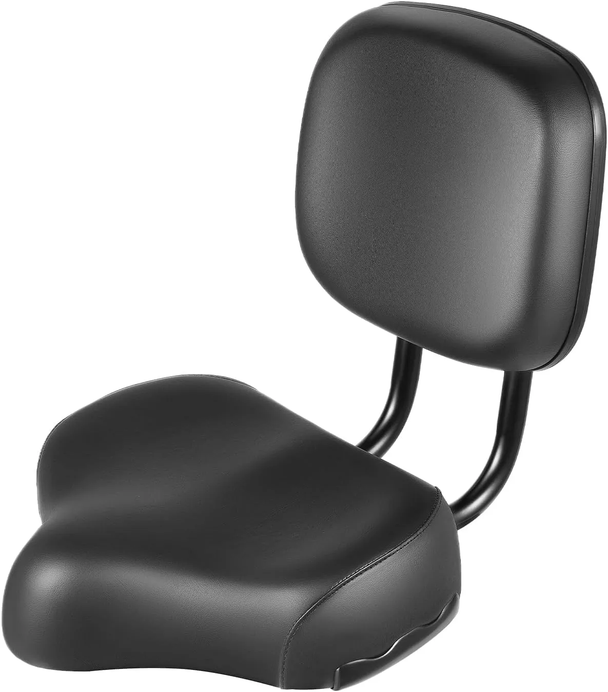Bicycle Saddle with Soft Backrest Support Electric Extra Wide Comfortable Bicycle Saddle Seat Pad Wide Comfort w/Back Rest Black for eBike, Tricycle, and Big Bikes