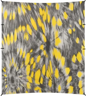 Black Yellow Tie Dye Beach Tent Camping Sun Shelters Portable Outdoor Canopy Sun Shade for Camping Trips Fishing Backyard Fun or Picnics Easy Setup with Carrying Bag