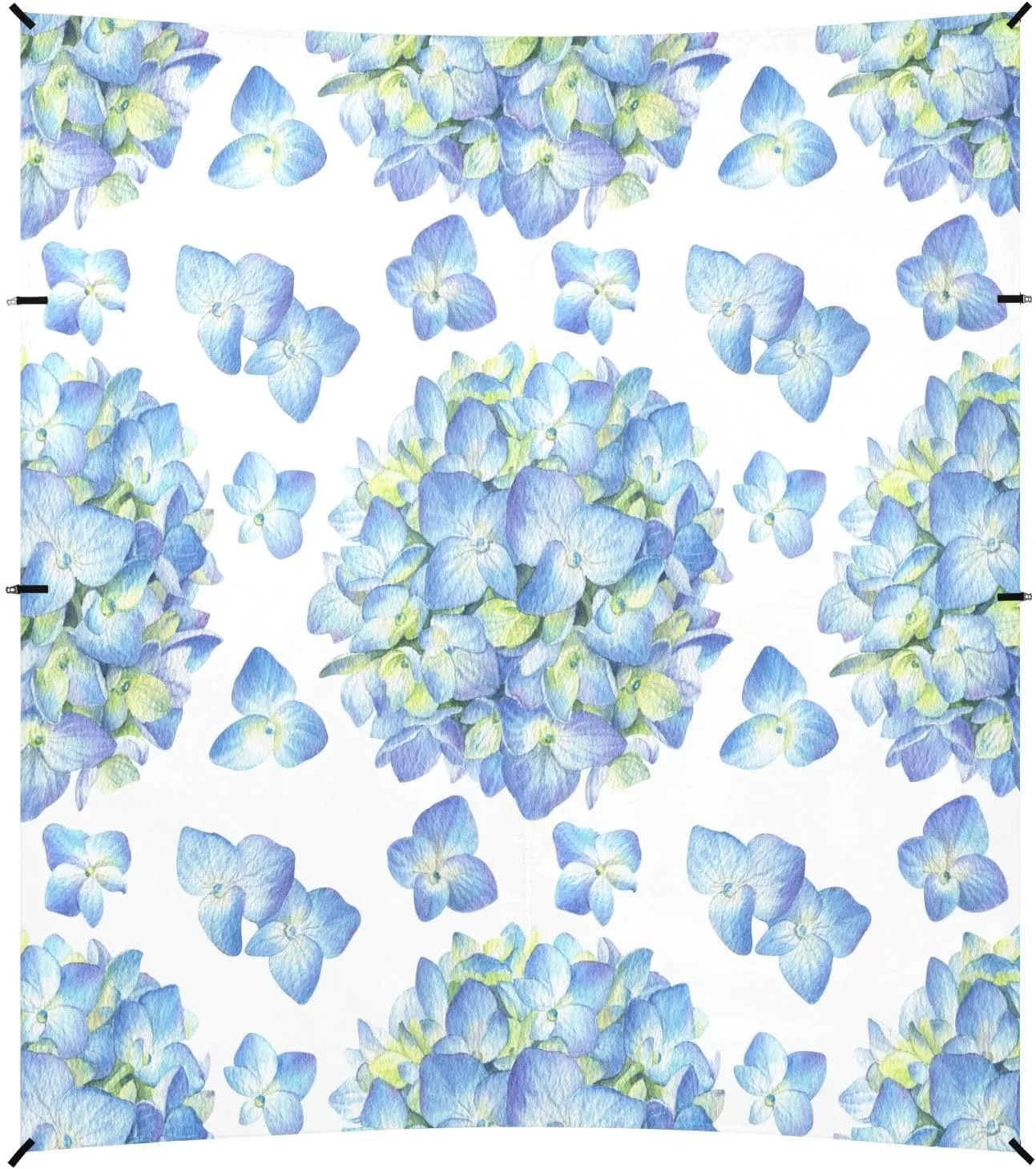 Blue Hydrangea on White Beach Tent Camping Sun Shelters Portable Outdoor Canopy Sun Shade for Camping Trips Fishing Backyard Fun or Picnics Easy Setup with Carrying Bag
