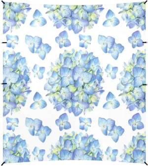 Blue Hydrangea on White Beach Tent Camping Sun Shelters Portable Outdoor Canopy Sun Shade for Camping Trips Fishing Backyard Fun or Picnics Easy Setup with Carrying Bag