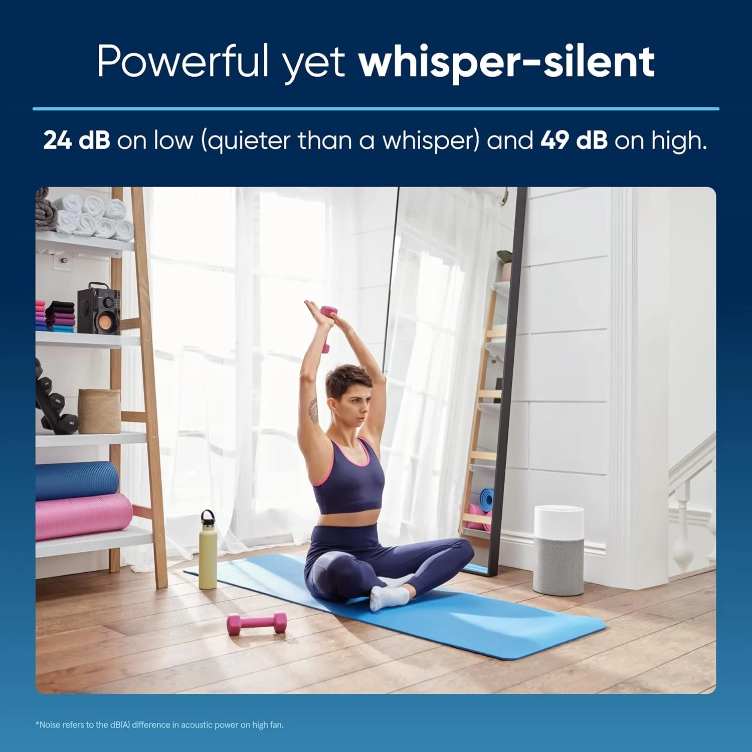 BLUEAIR Air Purifiers for Bedroom HEPASilent Small Room Air Purifiers for Home Air Purifiers for Pets Allergies Air Cleaner, Virus Air Purifier for Dust Baby Air Purifier for Nursery Blue Pure 511