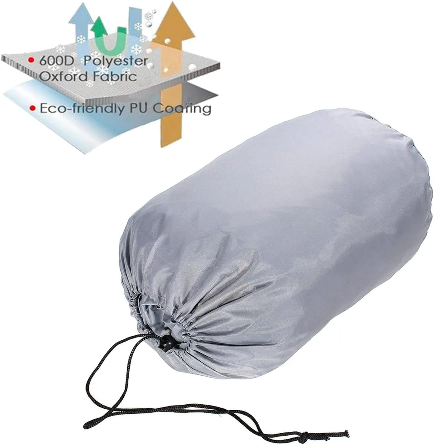 Boat Cover, Heavy Duty 600D Waterproof Trailerable Boat Cover, 100% Waterproof Marine Grade Oxford Cloth Boat Cover All Weather Protection Boat Cover