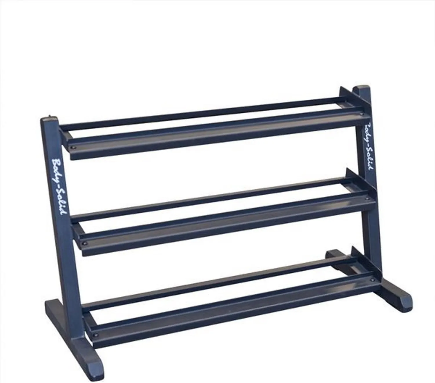 Body Solid (GDR48) 3-Tier Dumbbell Rack - Heavy-Duty 48inch Wide Weight Stand for 5-55 lb. Dumbbells Set, Home Gym Storage Solution