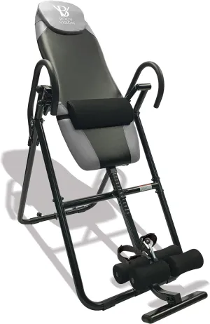 Body Vision IT9825 Premium Inversion Table with Removable Head Pillow & Lumbar Support Pad, - Heavy Duty - up to 250 lbs., Gray