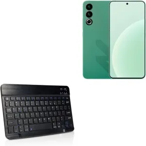 BoxWave Keyboard Compatible with Meizu 20 Classic - SlimKeys Bluetooth Keyboard, Portable Thin with Chiclet-Style Keys - Jet Black