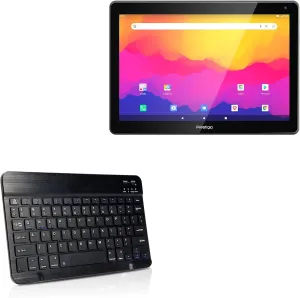 BoxWave Keyboard Compatible with Prestigio Muze 3231 - SlimKeys Bluetooth Keyboard, Portable Thin with Chiclet-Style Keys - Jet Black