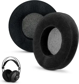 Brainwavz Round Velour Memory Foam Earpads - Suitable Many Large Headphones - SteelSeries, HD668B, ATH, AKG K553, HifiMan, ATH, Philips, Fostex, Sony Ear Pad & More