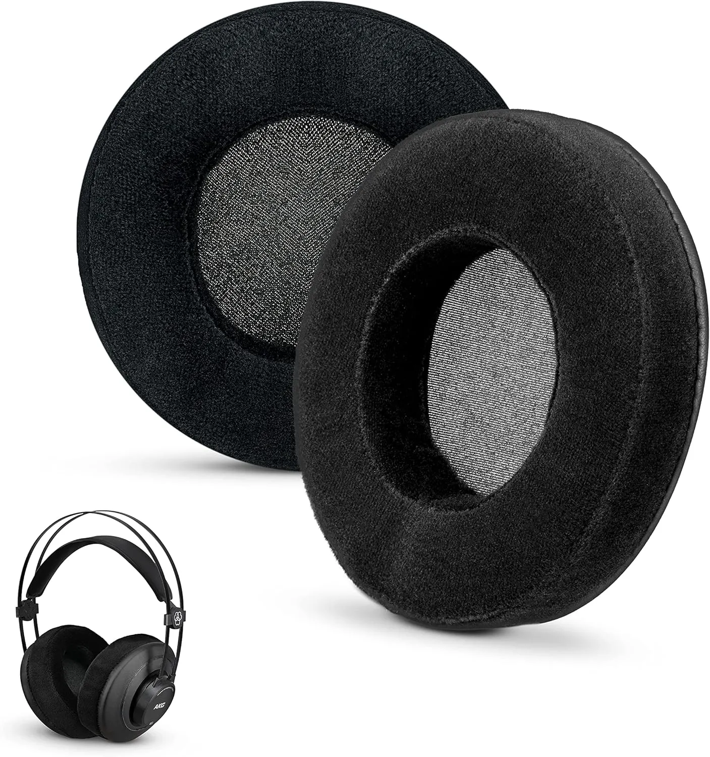 Brainwavz Round Velour Memory Foam Earpads - Suitable Many Large Headphones - SteelSeries, HD668B, ATH, AKG K553, HifiMan, ATH, Philips, Fostex, Sony Ear Pad & More