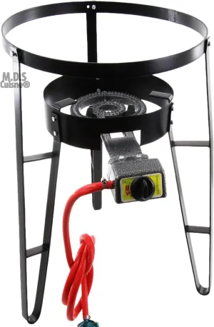 Burner Stand Hose Set Heavy Duty Metal Automatic Propane Gas New Portable