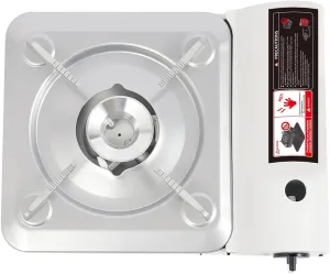 Butane Camping Stove with Windblocker, 3500W Portable Stove Burner with Explosion-proof Airlock & Carrying Case for Emergencies, Backpacking, Hiking