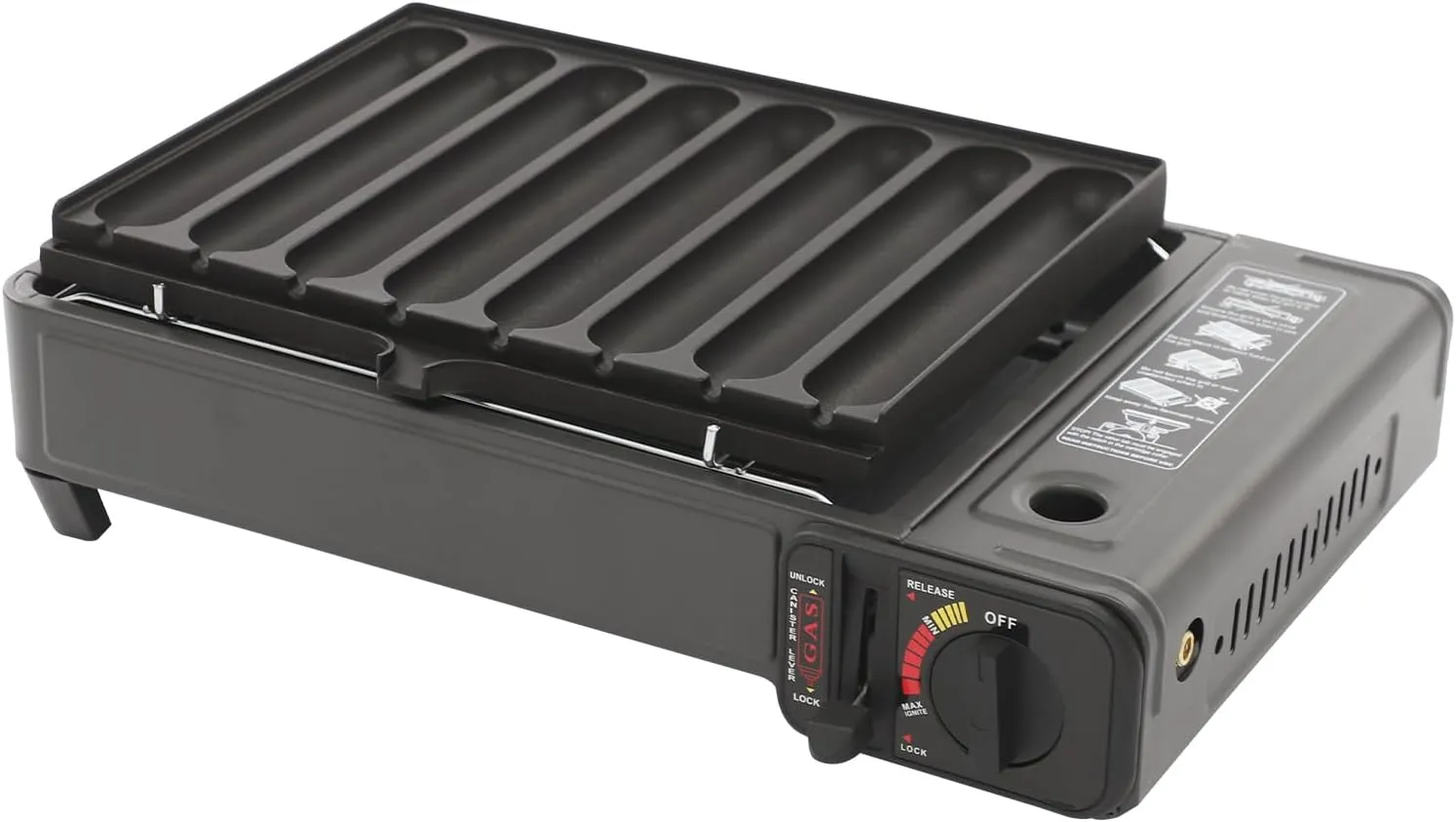 Butane Grill Stove,Portable Camping Grill Gas Stove,2200W Butane Gas Stove With Sausage Grill Plate, For Camping Traveling Outdoor Cooking