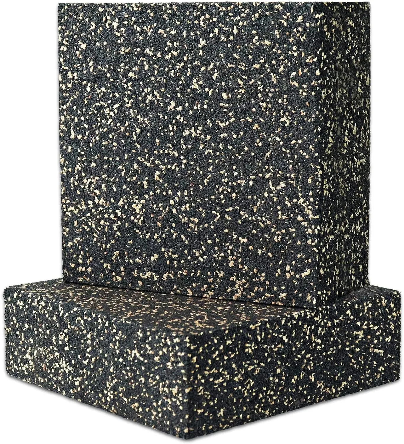 BXI Subwoofer Isolation Pad - 2 Pcs 6 X 6 X 2 Inches Bass Reduction Floorstanding Speakers Mat Riser - Thick Large Rubber Cork Anti Vibration Pads for Heavy Machine Equipment Studio Monitor Stands
