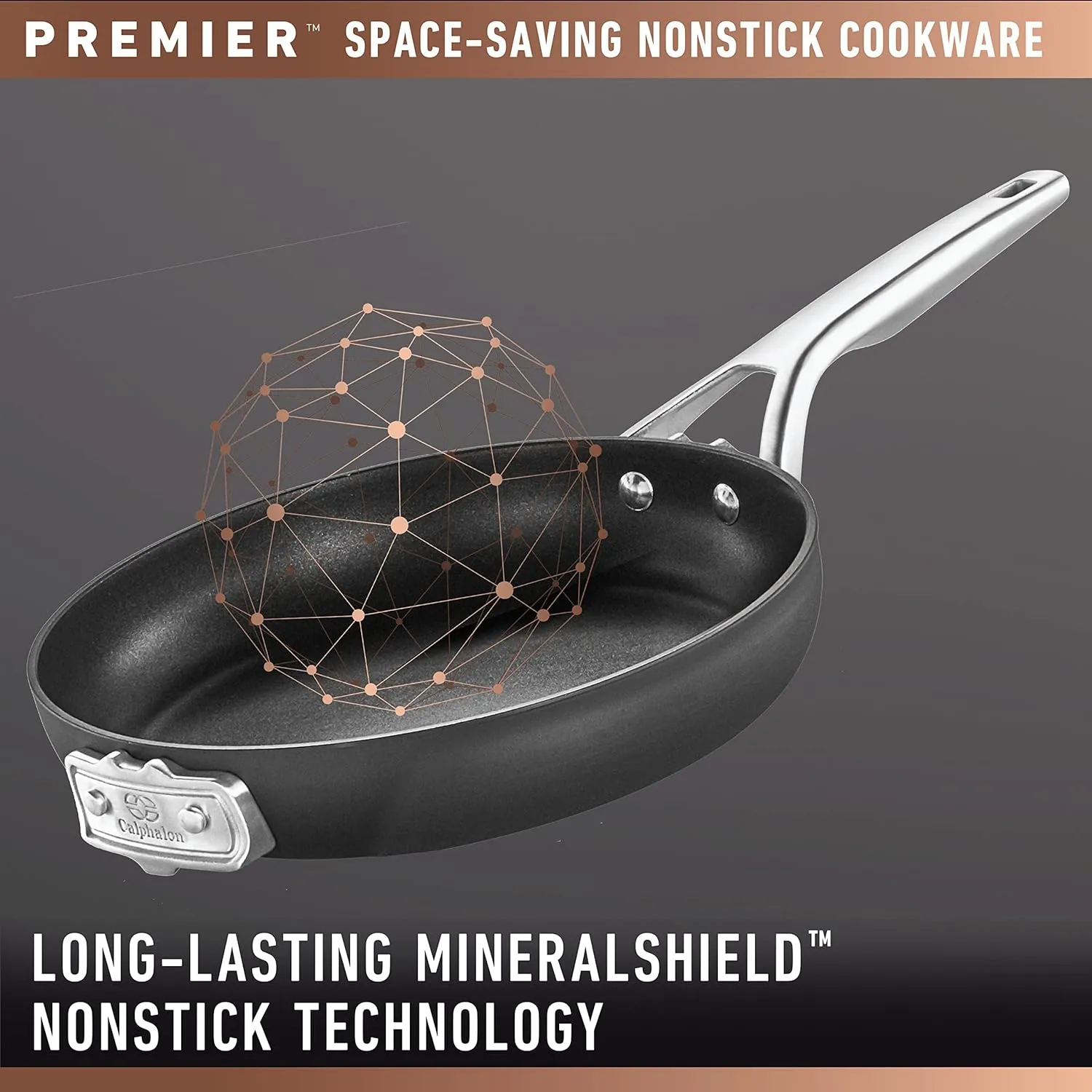 Calphalon Premier Hard-Anodized Nonstick Cookware Set, 11-Piece, Metal Utensil Safe, PFOA-Free