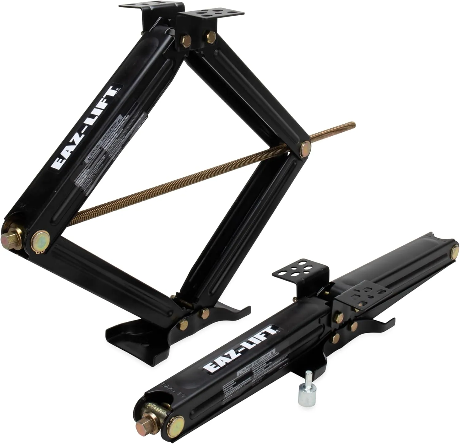Camco EAZ-Lift 30-Inch Stabilizing RV Scissor Jacks - Features a 5,000lb Load Capacity - Heavy Duty Steel Construction - Set of 2 (48840)