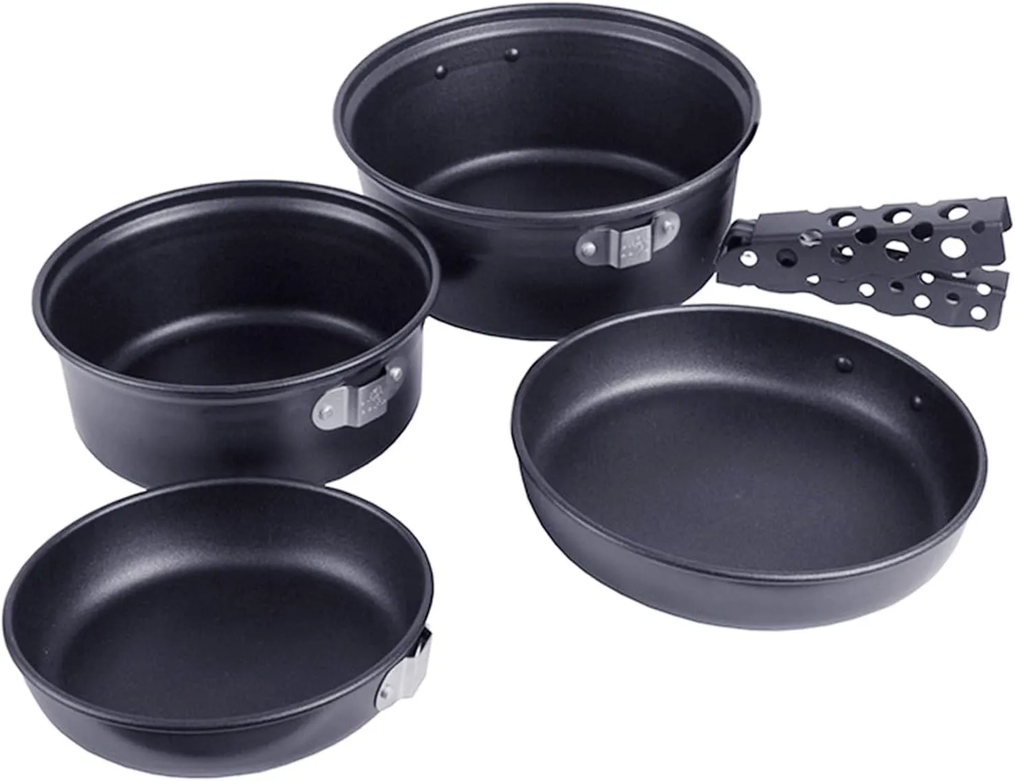 Camp Plates and Pans Sets Nonstick Backpacking Picnic Cooking Ultra-Weight Portable