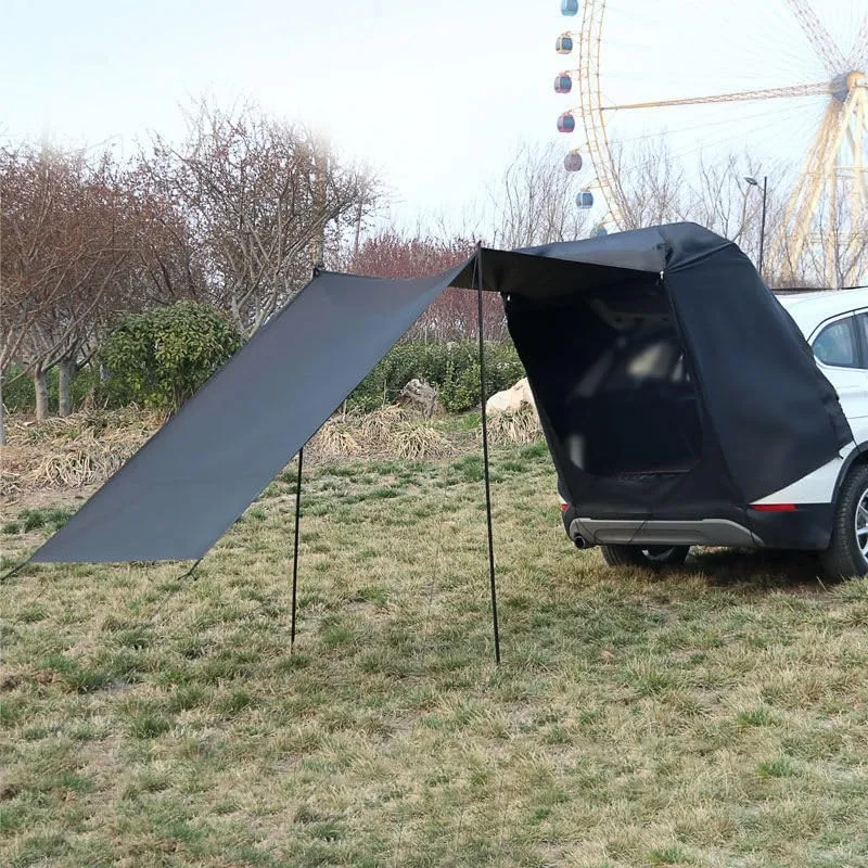 Camper Shade Awning Canopy with Complete Kits for Daihatsu Atrai/Ayla/Boon/Cast/Copen/Hijet/Rocky/Terios, Waterproof UV Protection, Easy Set Up, Ultra-Durable Camping Tent,2 Style 2-A Black