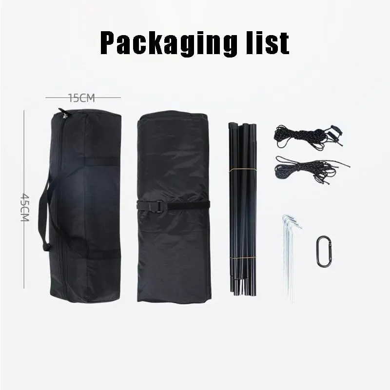 Camper Shade Awning Canopy with Complete Kits for Daihatsu Atrai/Ayla/Boon/Cast/Copen/Hijet/Rocky/Terios, Waterproof UV Protection, Easy Set Up, Ultra-Durable Camping Tent,2 Style 2-A Black