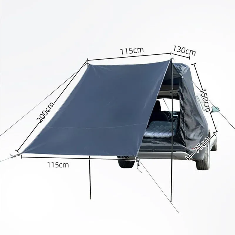 Camper Shade Awning Canopy with Complete Kits for Daihatsu Atrai/Ayla/Boon/Cast/Copen/Hijet/Rocky/Terios, Waterproof UV Protection, Easy Set Up, Ultra-Durable Camping Tent,2 Style 2-A Black