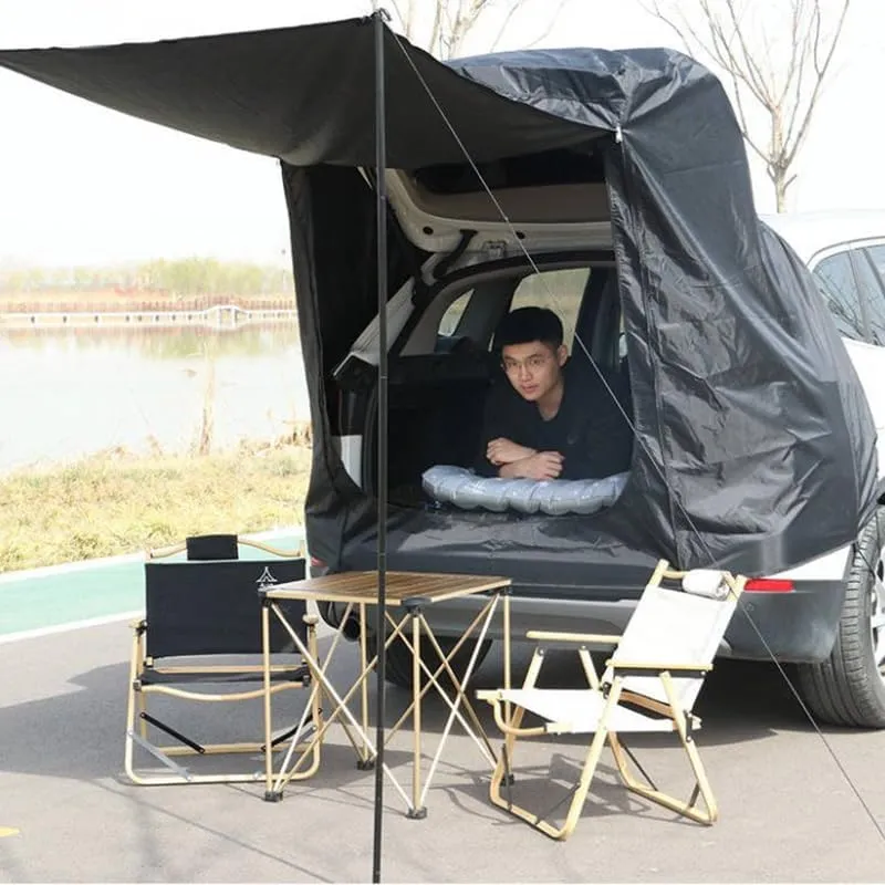 Camper Shade Awning Canopy with Complete Kits for Daihatsu Atrai/Ayla/Boon/Cast/Copen/Hijet/Rocky/Terios, Waterproof UV Protection, Easy Set Up, Ultra-Durable Camping Tent,2 Style 2-A Black