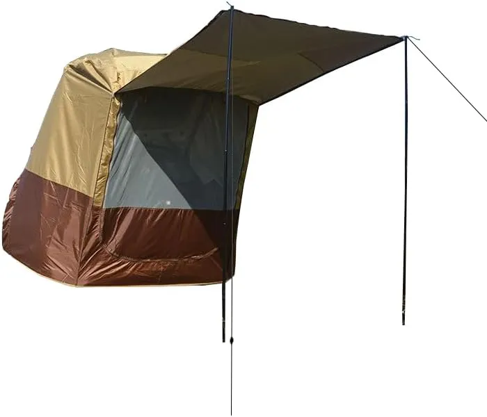 Camper Shade Awning Canopy with Complete Kits for Volvo XC40/XC60/XC70/XC90, Waterproof UV Protection, Easy Set Up, Ultra-Durable Camping Tent,1 Style 1-B Khaki