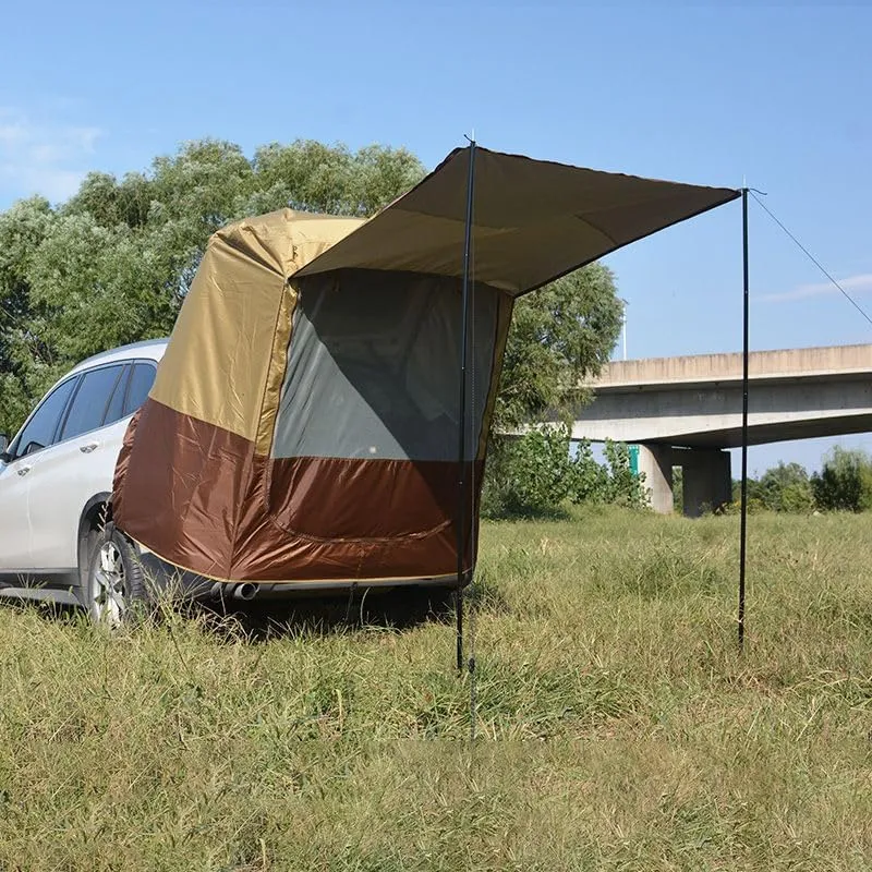Camper Shade Awning Canopy with Complete Kits for Volvo XC40/XC60/XC70/XC90, Waterproof UV Protection, Easy Set Up, Ultra-Durable Camping Tent,1 Style 1-B Khaki