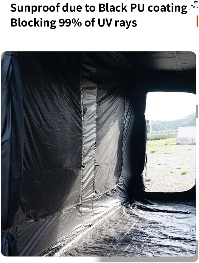 Campervan Awning Tent 10’ Family Room RV Awning Screen Room Motorhome Awning Sun Shade Screen for Fiamma and Thule and Dometic Awnings. Polyester Fabric, Sunproof, Windproof, Waterproof (9.84ft)