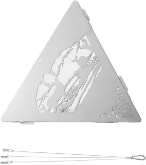 Campfire Stove Triangle Hanging Stove Metal Firewood Burner for Fire Pit Accessories