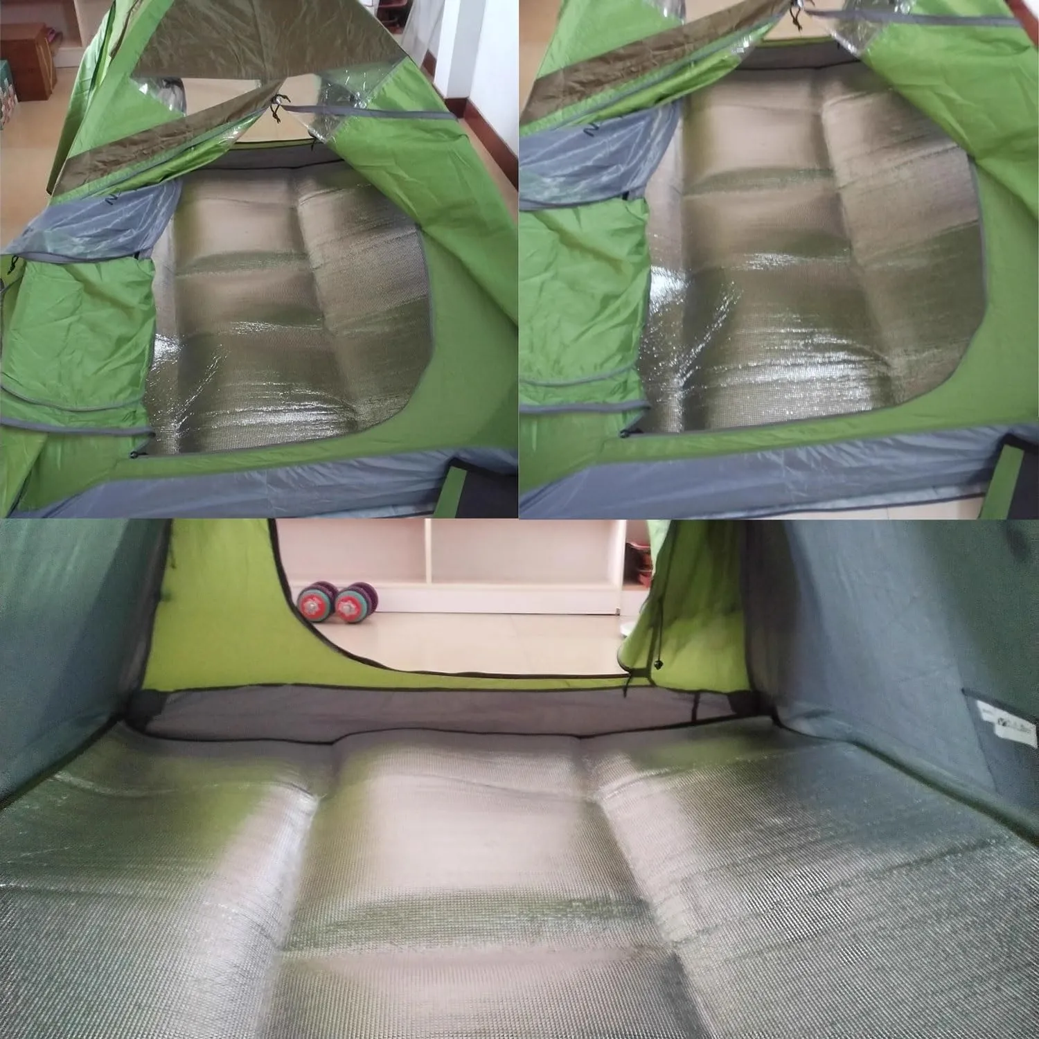 Camping Aluminum Foam Mat Foldable Double-Sided Insulating Thermal Waterproof Sleeping Mat Tent Pad Ultralight Floor Mat of Aluminum Foil
