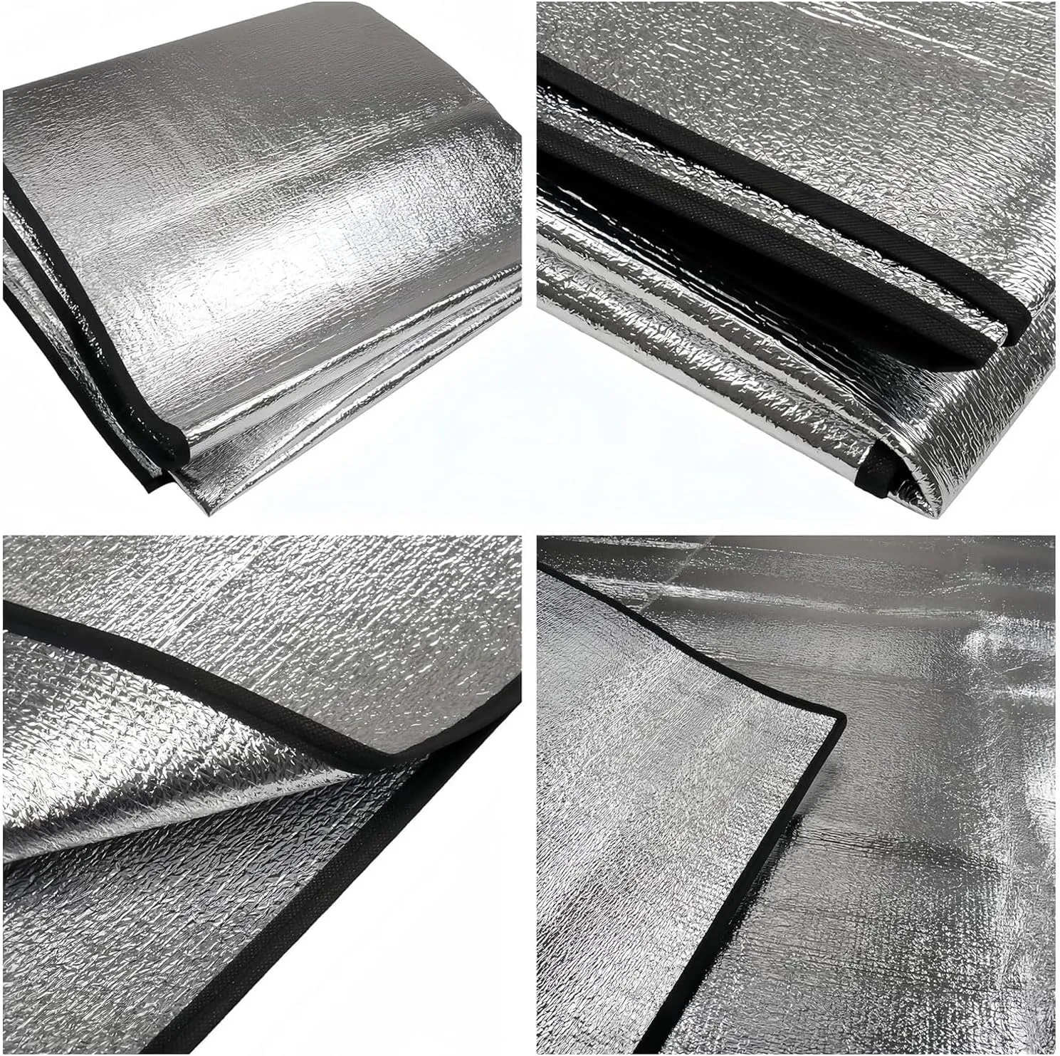 Camping Aluminum Foam Mat Foldable Double-Sided Insulating Thermal Waterproof Sleeping Mat Tent Pad Ultralight Floor Mat of Aluminum Foil