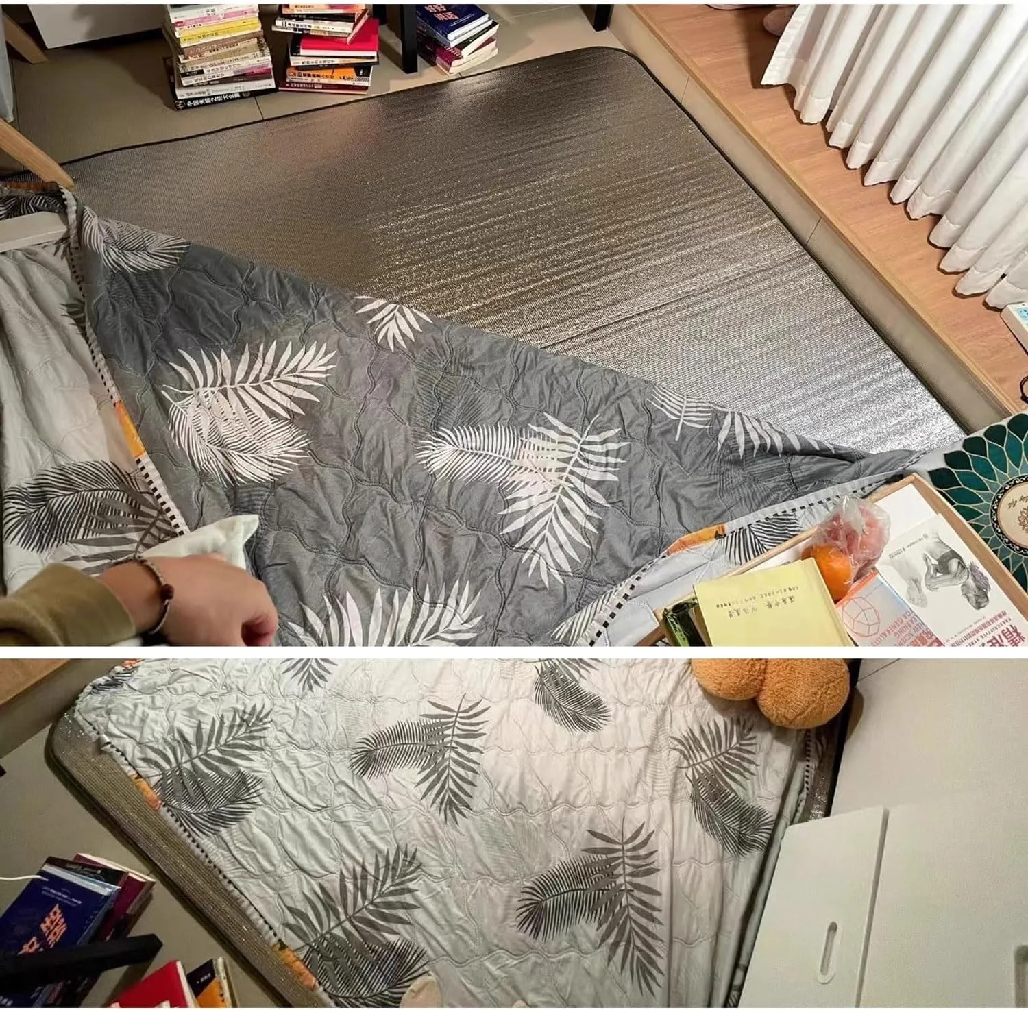 Camping Aluminum Foam Mat Foldable Double-Sided Insulating Thermal Waterproof Sleeping Mat Tent Pad Ultralight Floor Mat of Aluminum Foil