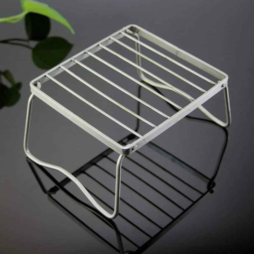 Camping BBQ Portable Mini Stainless Steel BBQ Folding Grill Compact Grill BBQ for Picnics Hiking Backyards Survival-17 * 15.5cm