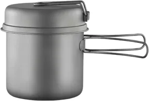 Camping Cook Pots with Folding Handle Outdoor Cooking Pots Frypan Utensils Camping Cookware Tableware Easy to