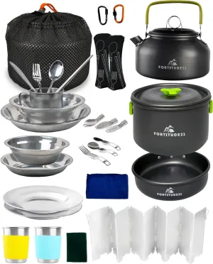 Camping Cooking Set, Campfire Cooking Equipment, Camp Kitchen, Camping Cookware Set, Mess kit Camping Person, Camping Kitchen Set, Camp Utensil Set, Picnic Set, Camping Dish Set