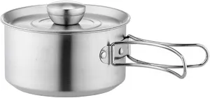 Camping Cookware, Camp Kitchen Pot, Nonstick Portable Utensils Cooking Pots Set, for Travel Backpacking Kitchen Indoors Hiking