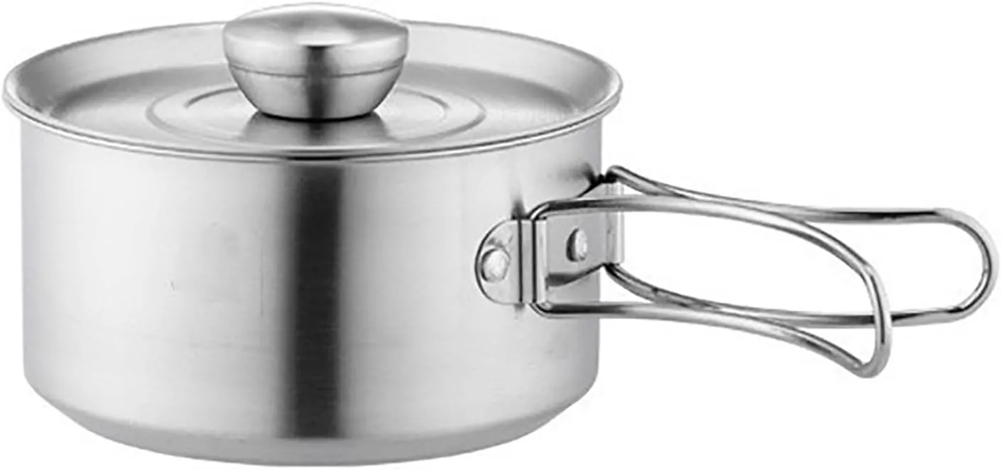 Camping Cookware, Camp Kitchen Pot, Nonstick Portable Utensils Cooking Pots Set, for Travel Backpacking Kitchen Indoors Hiking