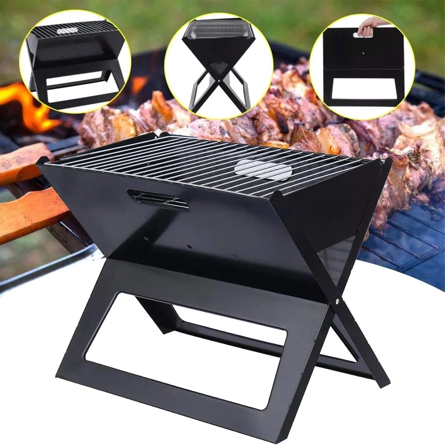 Camping Cookware Camping Cooker Pan Set Camping Cookware Kit For 4-5 People Portable Outdoor Pot Pan Stove- Backpacking Cookware For Picnic Trekking And Hiking Camp Cookware (Black 45x30x35cm)