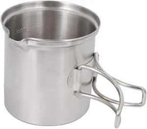 Camping Cookware, Cast Iron Skillets Camping Essentials with Handle Stainless Steel for Camping Hiking