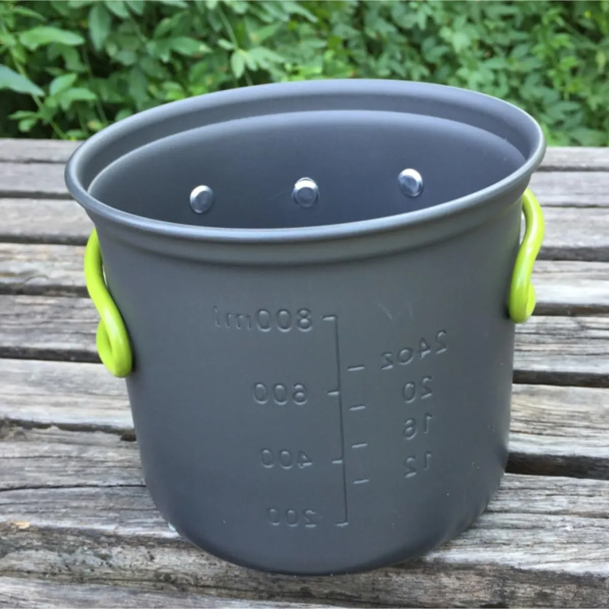 Camping Cookware, Outdoor Camping Cooking Portable Compact Picnic BBQ Cutlery Cookware Set Portable Stove(Green)