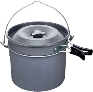 Camping Cookware Set 5-6 Person Aluminum Camping Pot Pan Set Portable Cooking Tools for Hiking and Backpacking