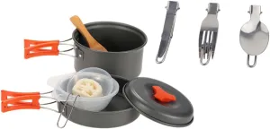 Camping Cookware Set Portable Plate Cooking Tool Non-Stick Hiking Cooking Set for 1-2 People