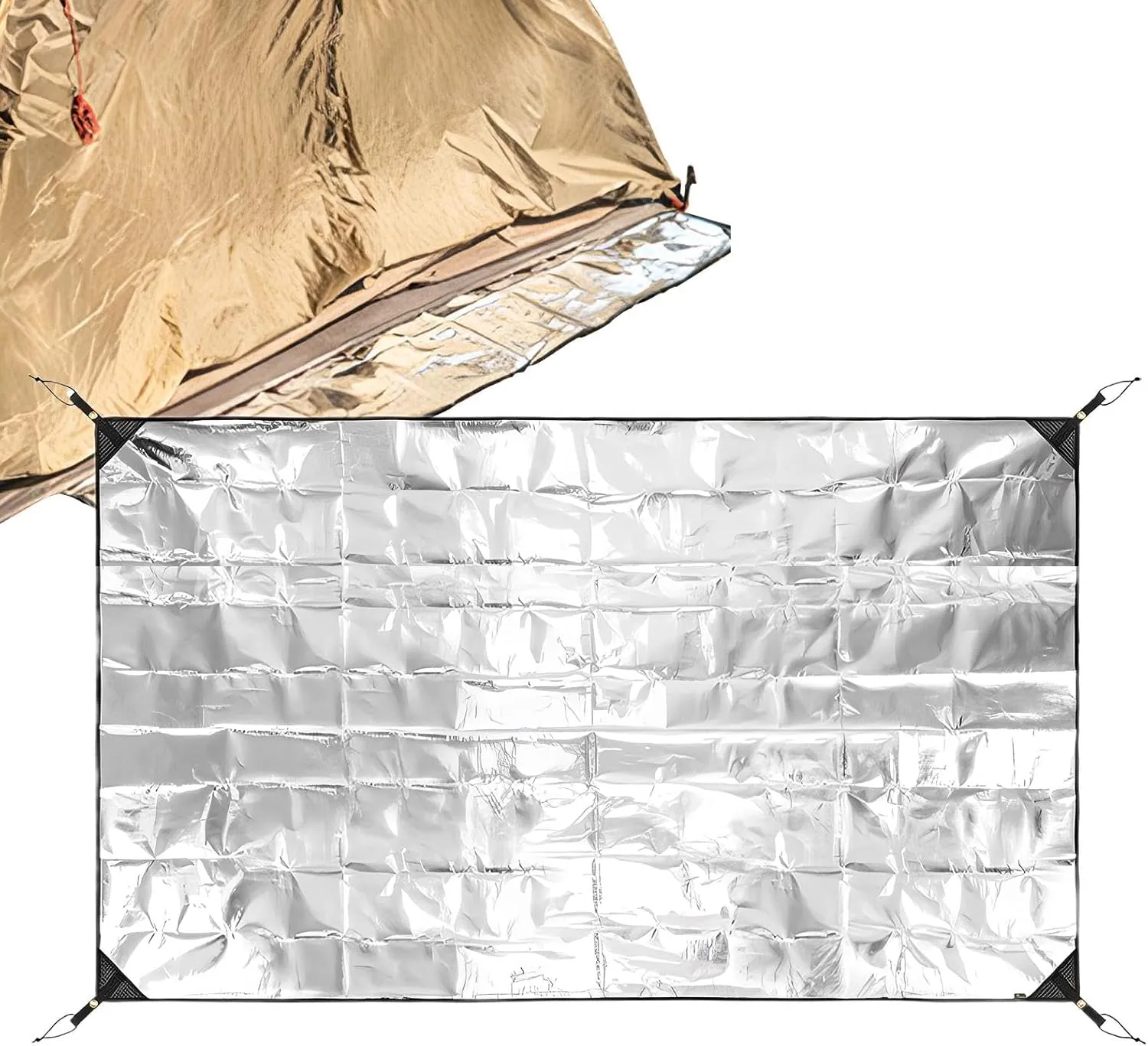 Camping Foam Sleeping Pad | Double-Sided Aluminum Foil Waterproof Mat for Thermal Insulation During Outdoor Activities