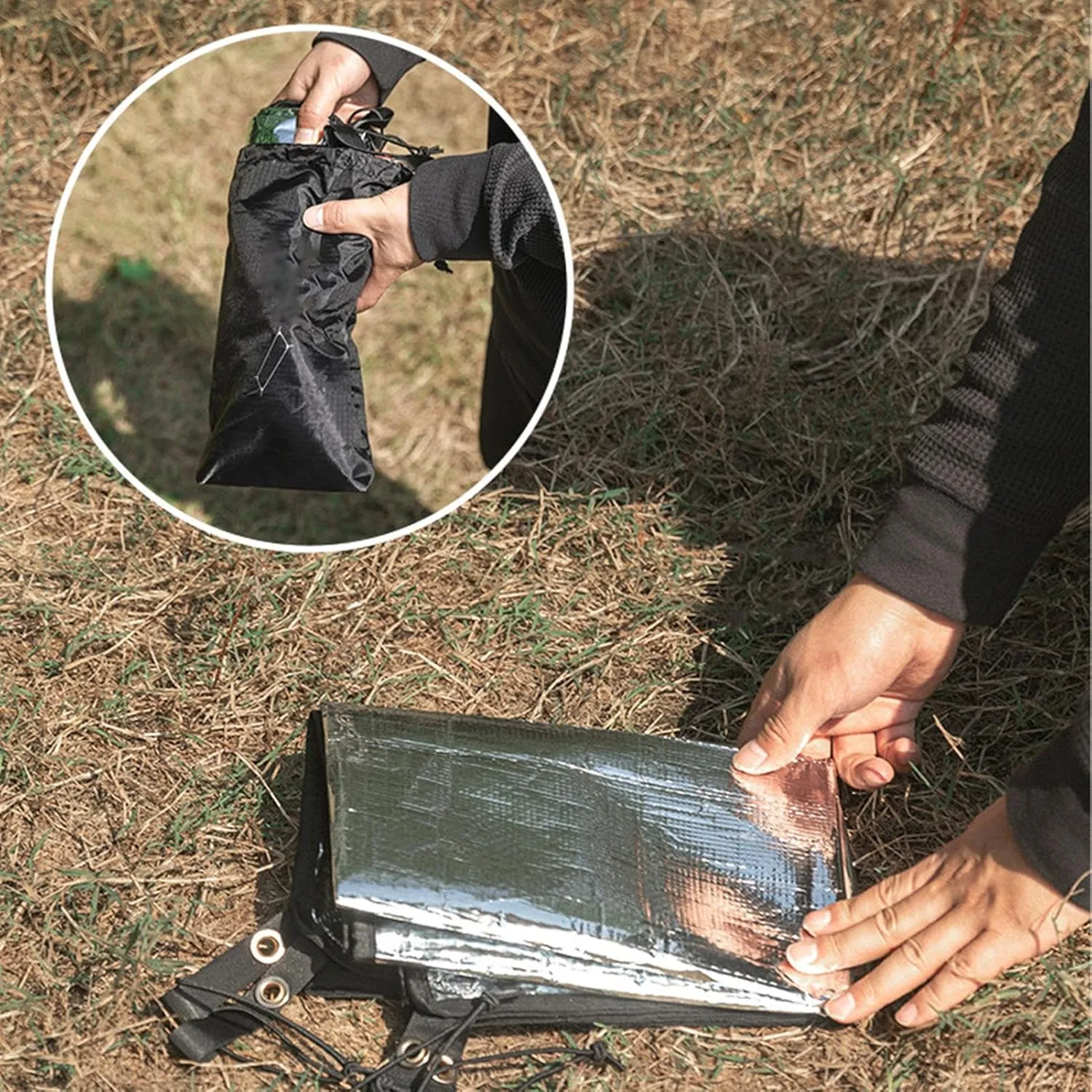 Camping Foam Sleeping Pad | Double-Sided Aluminum Foil Waterproof Mat for Thermal Insulation During Outdoor Activities