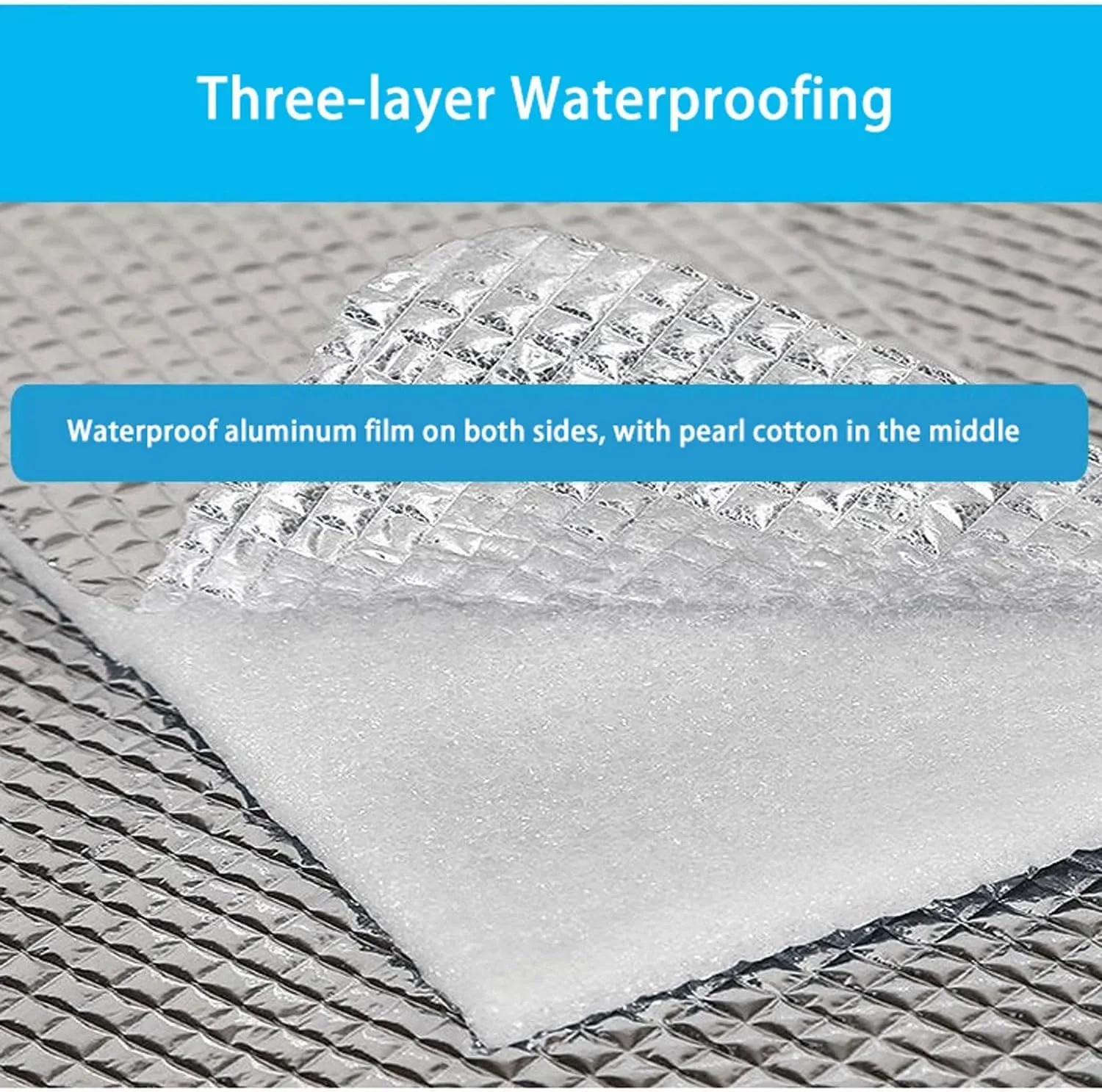 Camping Mat Foam Foil Blanket for Camping Foam Pad Insulating Foil Mat Sleeping Tent Pad Thermal Mattress Mat Pad Waterproof Double-Sided Moisture-Proof Foldable Tent Reflecting Heat, 7mm Thick