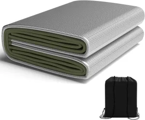 Camping Mat Foam Foil Blanket for Camping Foam Pad Insulating Foil Mat Sleeping Tent Pad Thermal Mattress Mat Pad Waterproof Double-Sided Moisture-Proof Foldable Tent Reflecting Heat, 7mm Thick