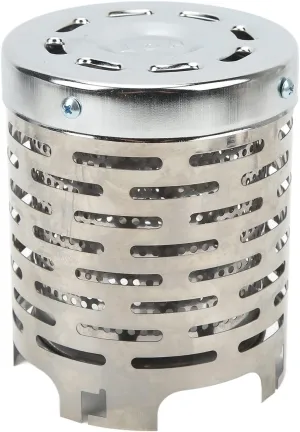 Camping Mini Heater Cover Portable Stainless Steel Heating Tent Cover with Handle Mesh Bag for Traveling Silver