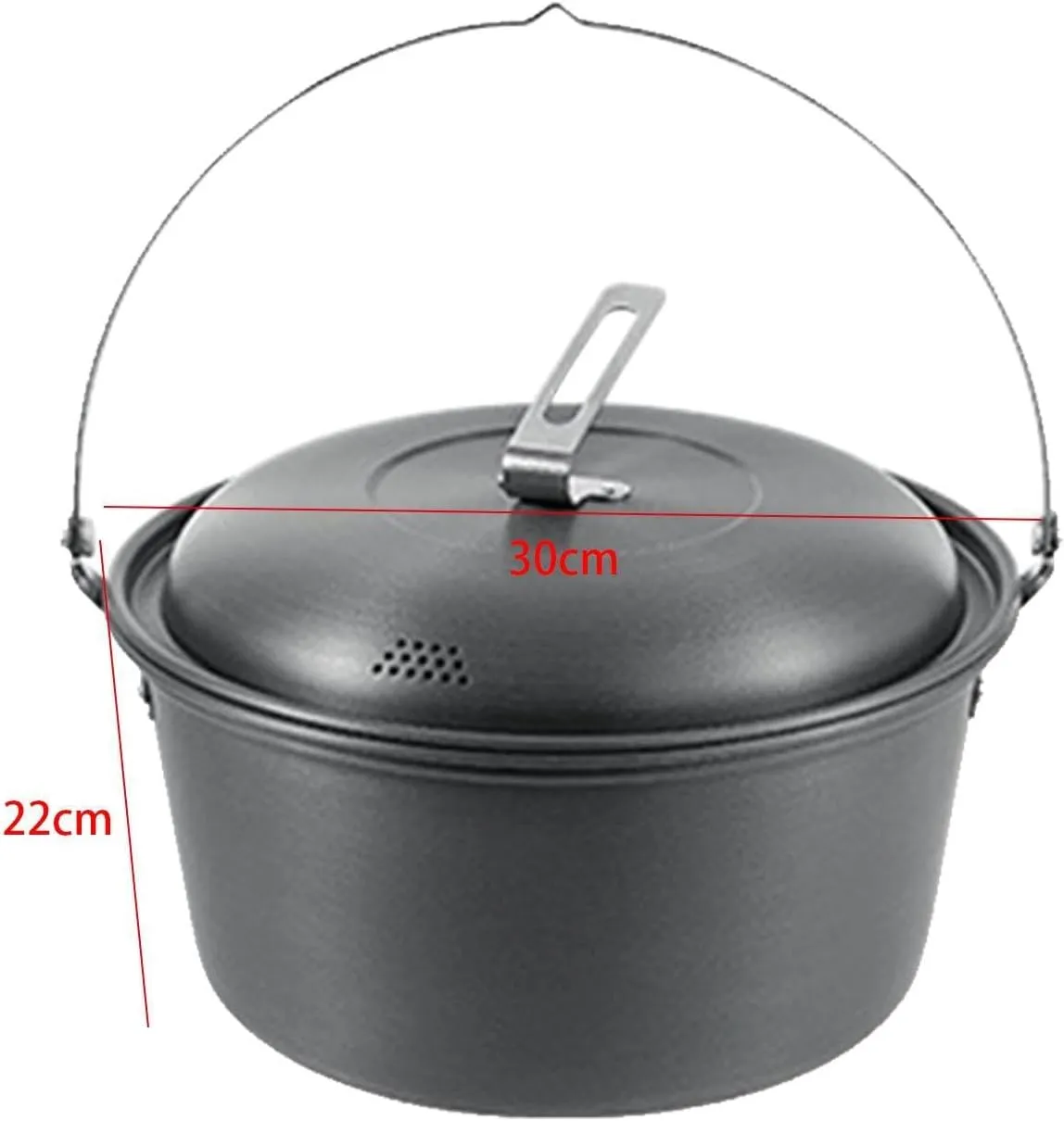 Camping Pot Cooking Pot with Lid Soup Pot Stainless Steel Cookware Outdoor Pot for Barbecue Kitchen Backpacking Hiking Travel